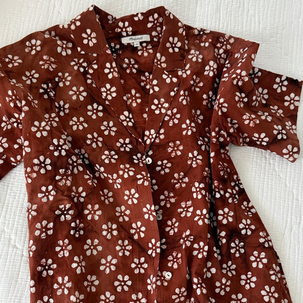 Madewell Brown Floral Men's Shirt